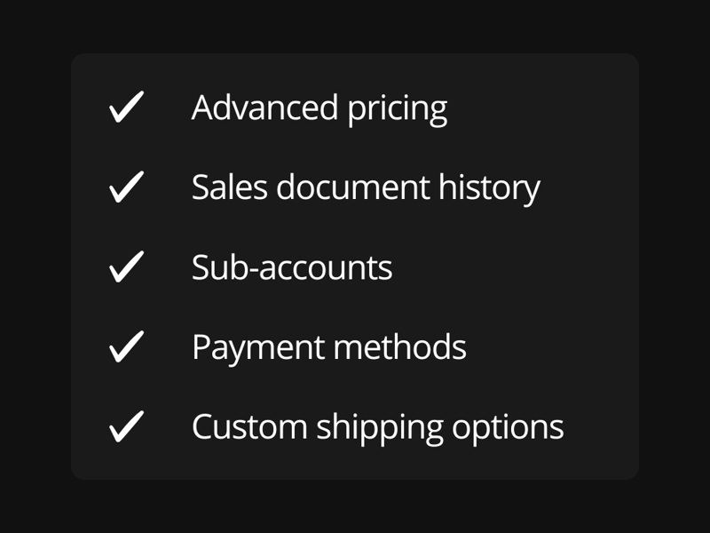 Commerce 365 for Magento B2B features