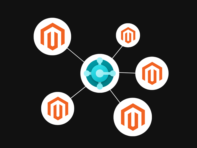 Commerce 365 supports Magento's multistore mechanism